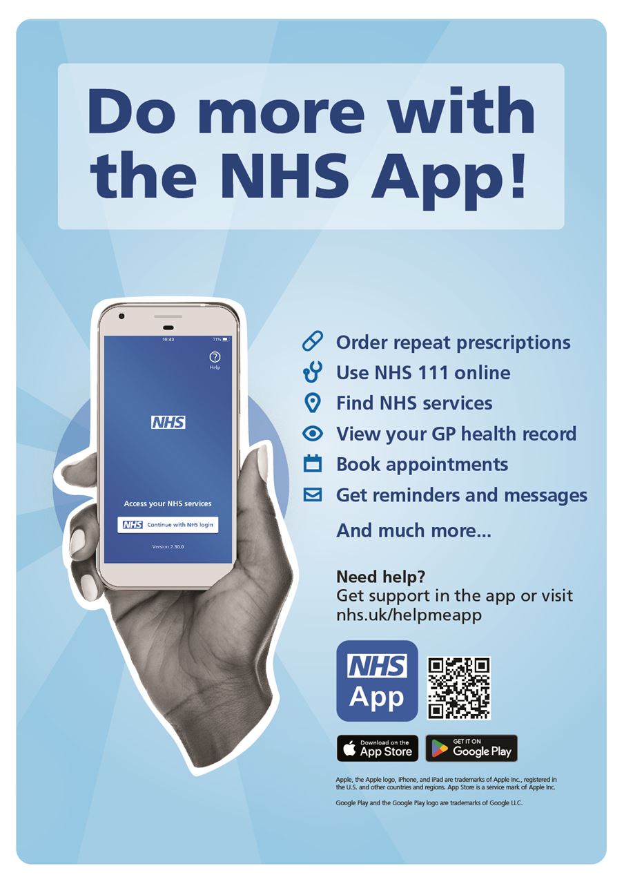 Do more with the NHS App. Order repeat prescriptions, book appointments, view your records and much more.. 