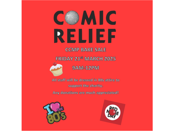 Comic Relief bake sale March 21